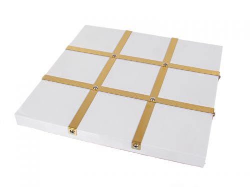 Настольная игра "Крестики-нолики" 33х33х13 см (МДФ/металл)