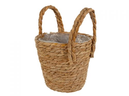 Кашпо 24х17х17 см (натуральное волокно /пластик)