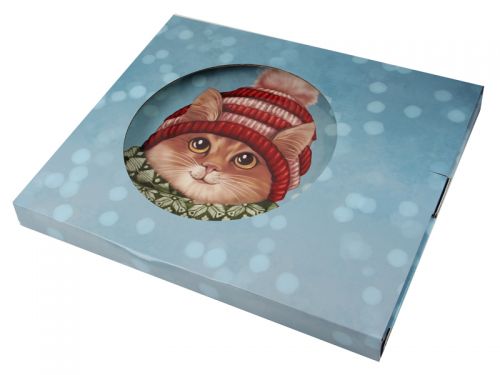 Блюдо для торта с лопаткой "Рождество" 26см