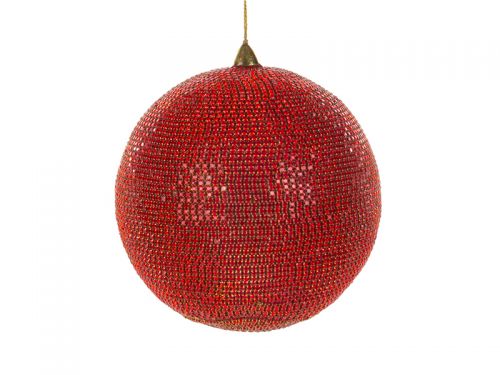 Украшение декоративное шар красный 15см