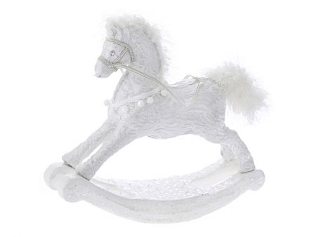 Рождественская лошадь-качалка 39x12x35см