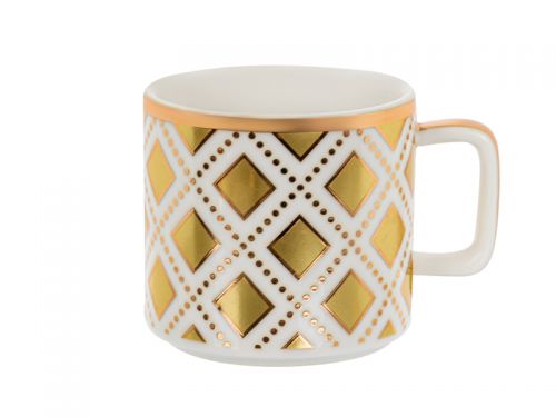 Кофейный сервиз 12 предметов 120мл белый с золотом