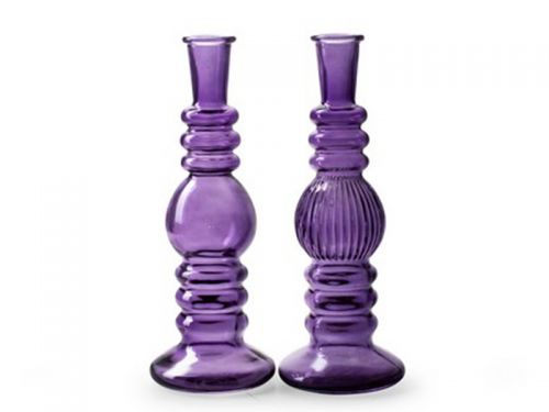 Набор из 2-х подсвечников Purple h23 d8,5 см