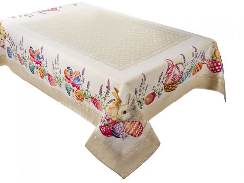 Скатерть гобелен "Кролики" Mimbre 140x220см