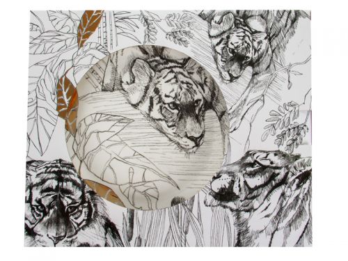 Блюдо для торта с лопаткой "Wild stories" 26см