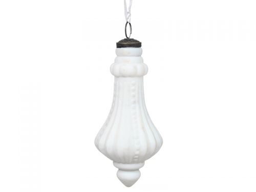 Елочная игрушка 15см белый