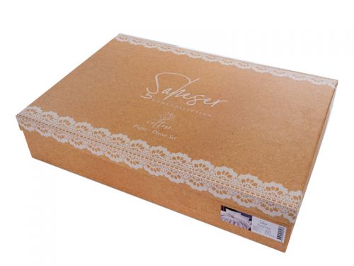 Комплект постельного белья "Freya" кремовый,ранфорс евро 200x220 см+покрывало 240x260 см +4н.50x70