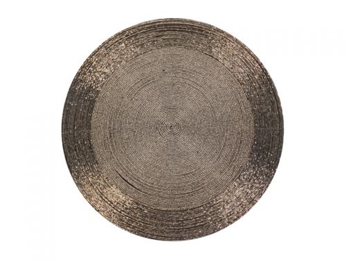 Плейсмат бисер 35см серебро