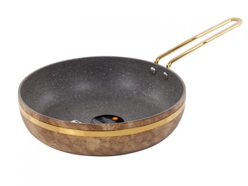 Набор из 4 предметов Brioni "Royal Stone Ti̇gereye Gold" (кастрюля 18 см, 2,5 л/ кастрюля 24 см, 5 л