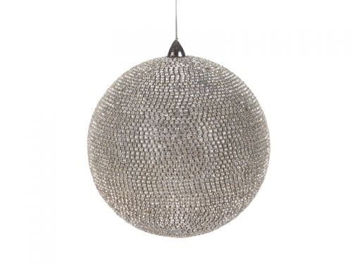 Украшение декоративное шар серебро 15см