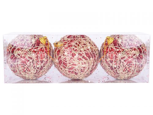 Набор елочных шаров 3шт 8см