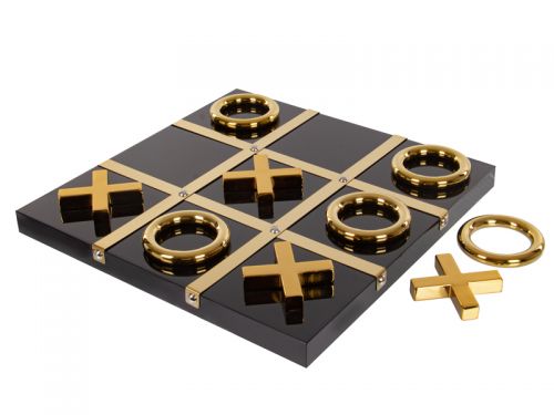 Настольная игра "Крестики-нолики" 33х33х13 см (МДФ/металл)