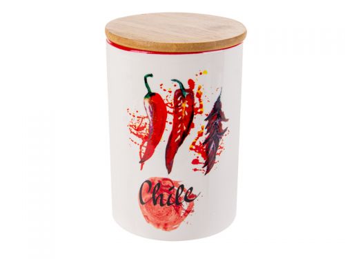 Набор банок для сипучих продуктов из 3-х шт "Hot vegetables" 1000мл 10x15см