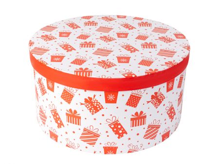 Подарочная коробка круглая 27.5х14.7см