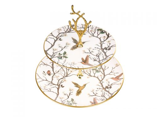 Блюдо двухярусное "Bird" 19см и 26см
