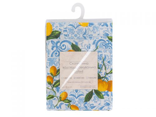 Скатерть водоотталкивающая "Limones ceramica cielo" 140х140см