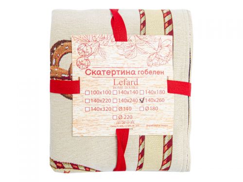 Скатерть новогодняя гобеленовая bisquit 140х180 см