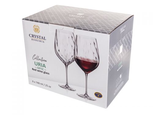 Набор бокалов для вина "Uria Optic" 740 мл 6шт