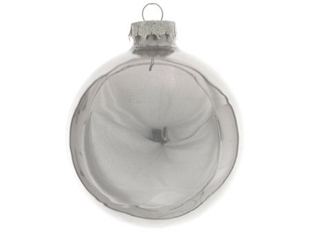 Набор из 4-х елочных шаров 10см серебро