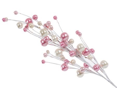 Ветка декоративная 75 см розовая (пластик)