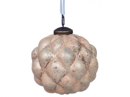 Елочная игрушка 10см розовое золото