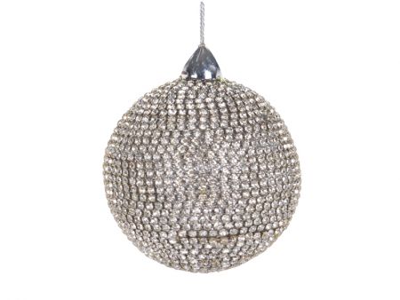 Украшение декоративное шар серебро 8см