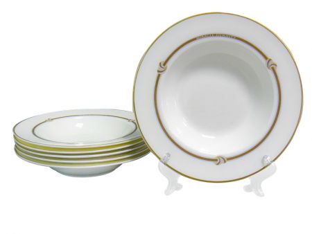 Набор тарелок из 6шт костяной фарфор 23см