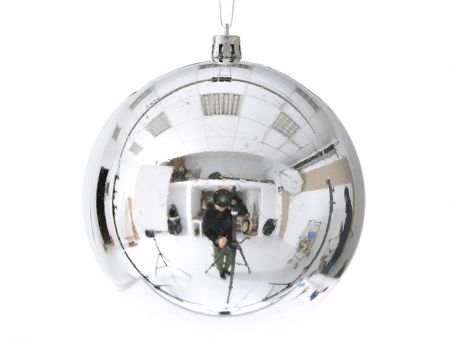 Набор из 4-х шаров серебро пластик, 10см