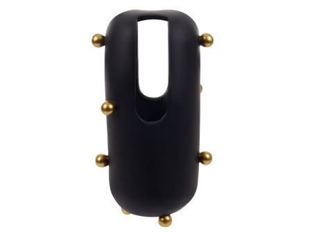 Ваза из полистоун 17x13,5x30см черная