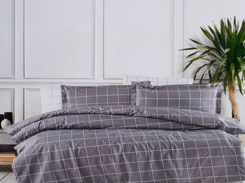 Постельное белье  Ranforce 220x200 см цвет Diana Gri