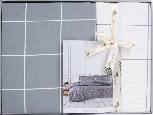 Постельное белье  Ranforce 220x200 см цвет Diana Gri