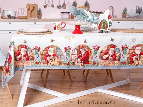 Скатерть гобеленовая новогодняя с люрексом "Hamlet" 100х100см