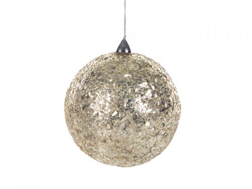 Украшение декоративное шар серебро 10см