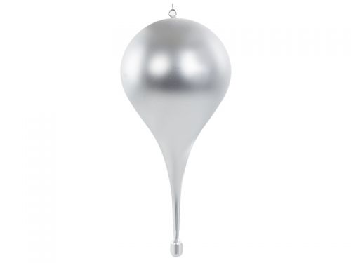 Декоративное украшение 30 см серебро (пластик)