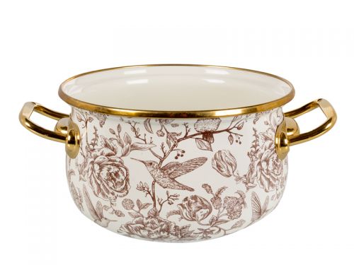 Кастрюля эмалированная "Bird" elmani с крышкой 2,1л 16см