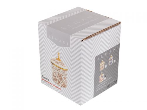 Банка для сыпучих продуктов "Peony" elmani с крышкой 12x12см, 1,25л