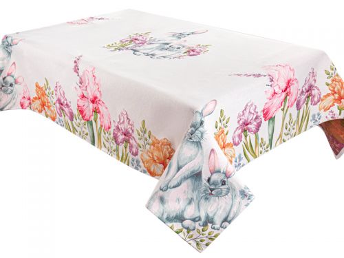 Гобеленовая скатерть 160x320см. ирисы