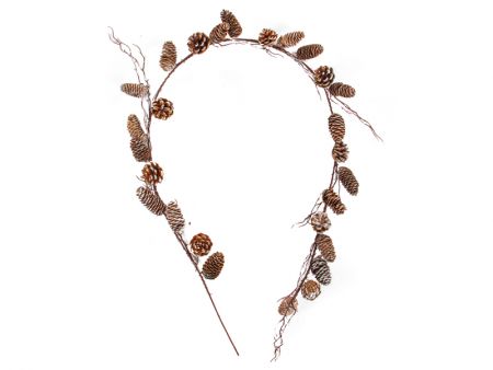 Ветка декоративная с шишками 160 см (пластик)