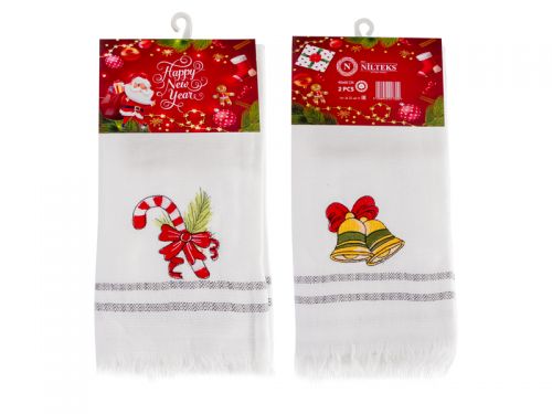 Набор полотенец кухонных с бахромой 