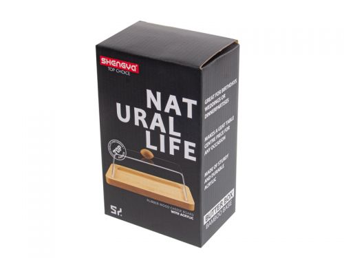 Блюдо с крышкой  21х12,5 см (бамбук/акрил)