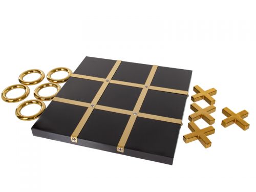 Настольная игра "Крестики-нолики" 33х33х13 см (МДФ/металл)