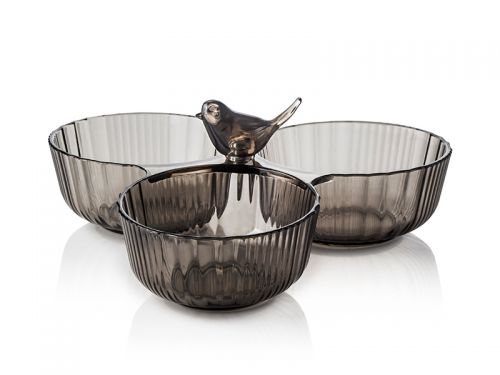 Блюдо для снеков "Птичка" акриловое