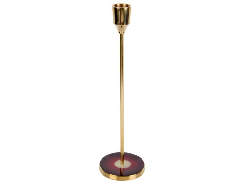 Подсвечник латунь 25см золотой