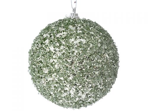 Набор из 3-х шаров с глиттером мята, 10см