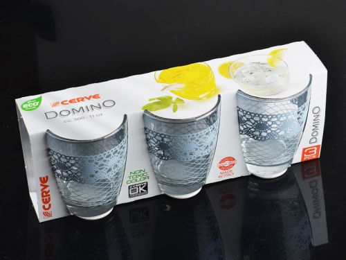 Набор стаканов "Макраме аззуро" 3шт 300мл