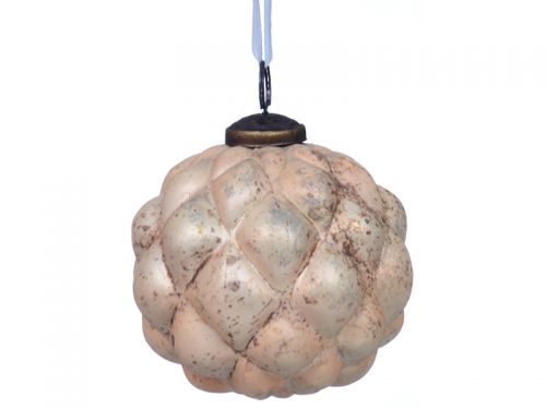 Елочная игрушка 10см розовое золото