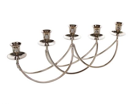 Подсвечник латунь на 5 свечей 41х15 см