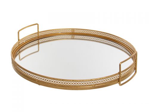 Поднос 39,5х8,5 (металл/стекло)
