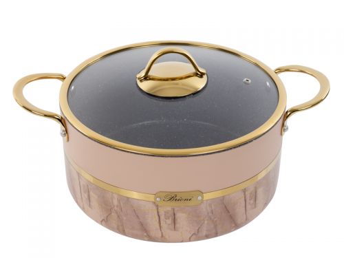 Набор из 4 предметов Brioni "Selection Plus Biege" (кастрюля 18 см, 2,1 л/ кастрюля 24 см, 4 л./сков