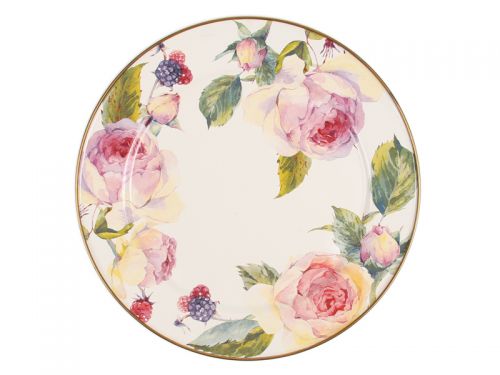 Тортовница эмалированная elmani с крышкой на ножке, диаметр=30см